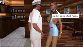 This sexy 3D big tit babe is getting eaten out and fucked porn video