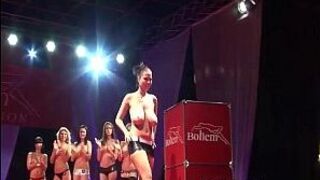 Hot strippers walking in sexy lingerie porn video